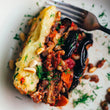 Lentil & aubergine moussaka